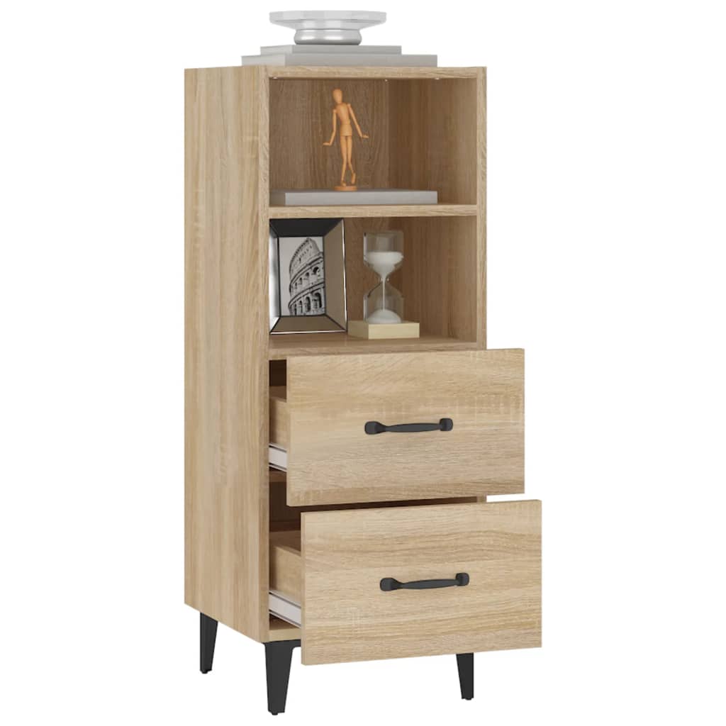 skænk 34,5x34x90 cm konstrueret træ sonoma-eg