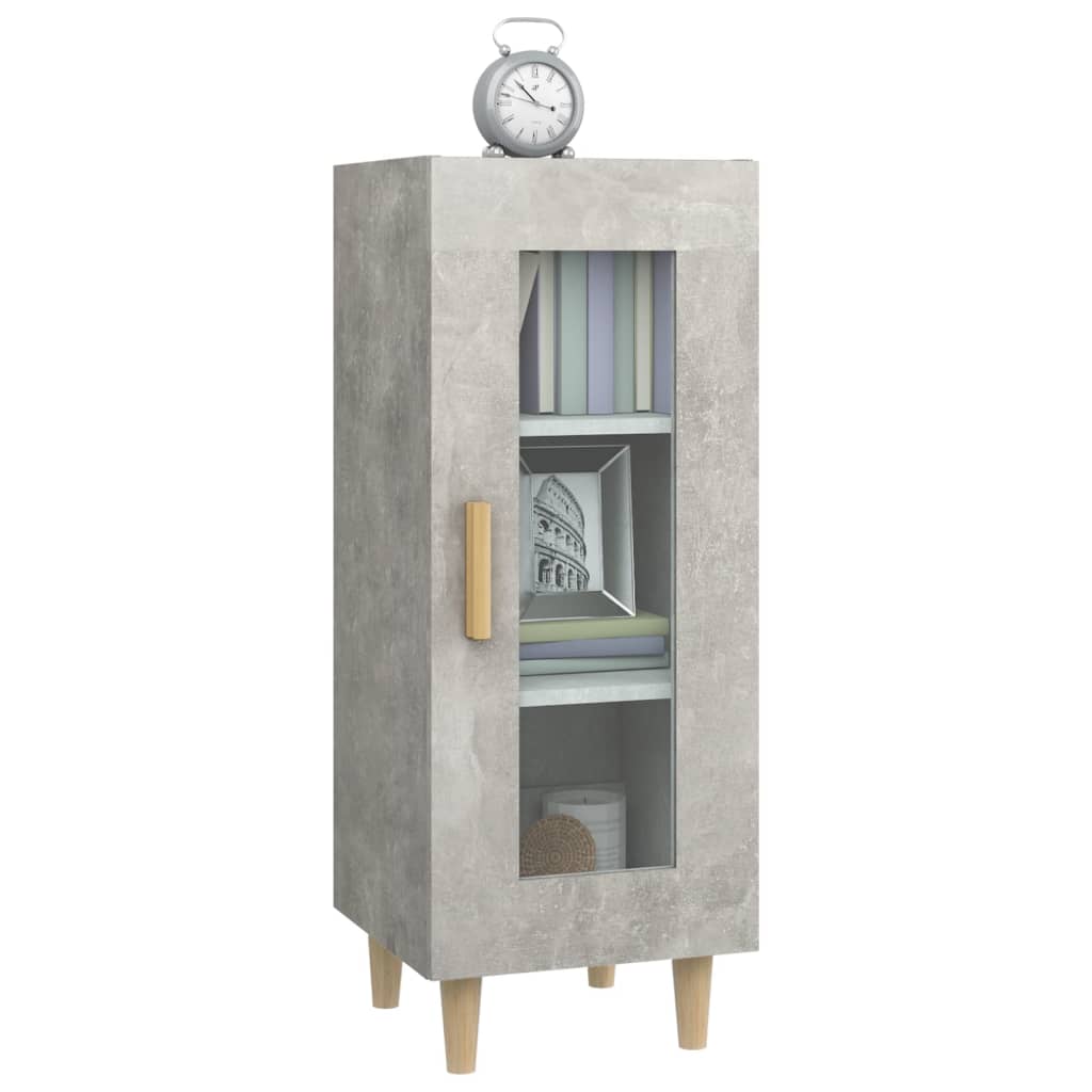 skænk 34,5x34x90 cm konstrueret træ betongrå
