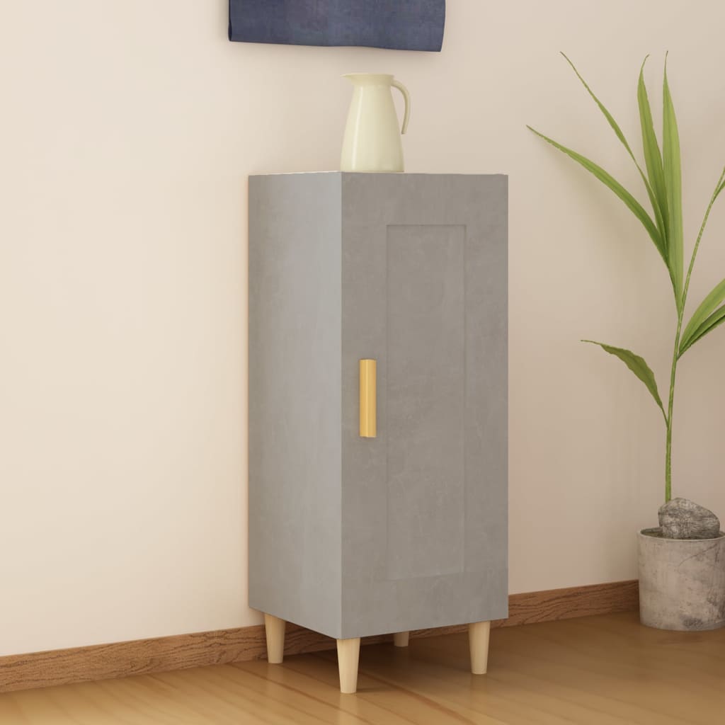 skænk 34,5x34x90 cm konstrueret træ betongrå