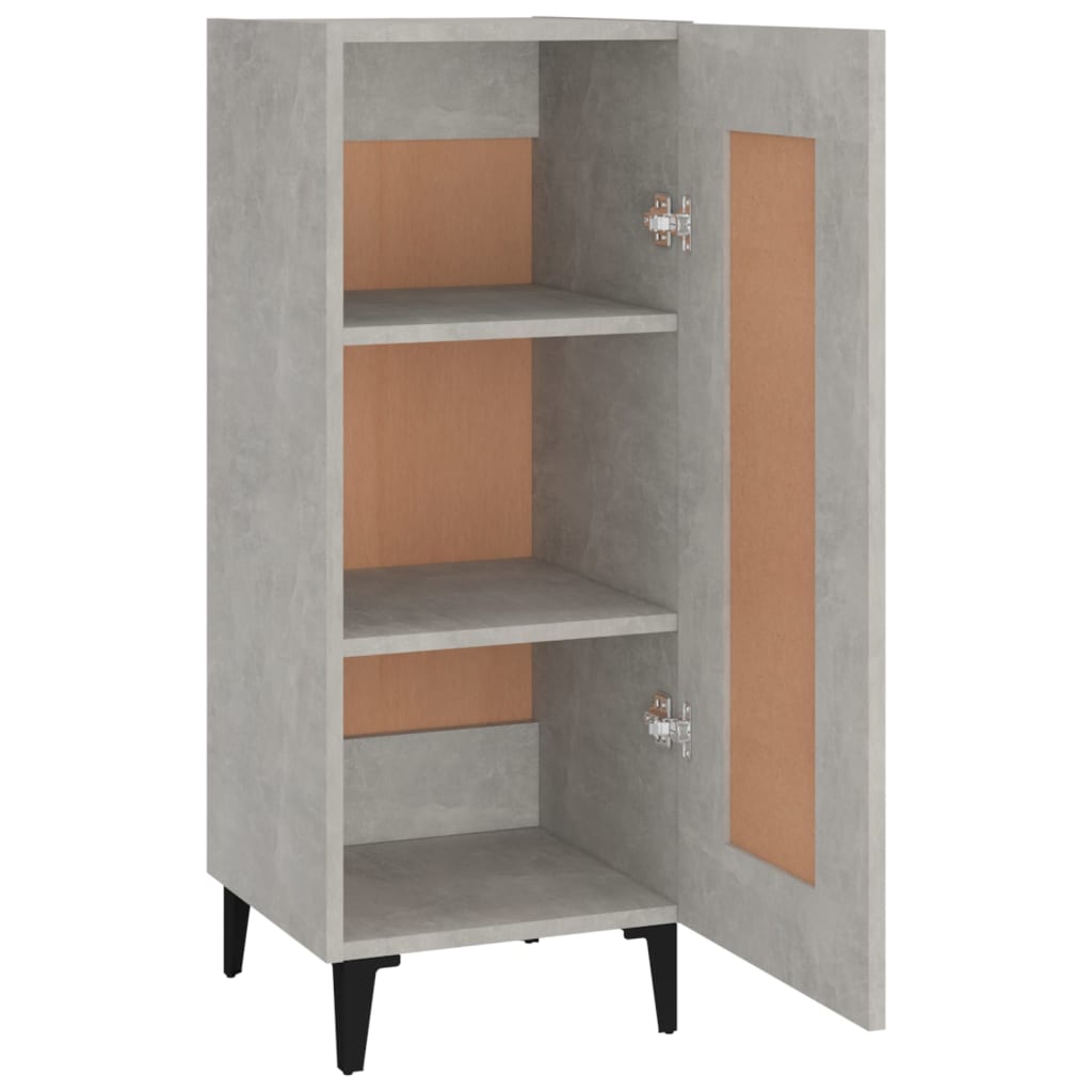 skænk 34,5x34x90 cm konstrueret træ betongrå