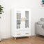 skab 70x31x115 cm konstrueret træ hvid