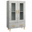 skab 70x31x115 cm konstrueret træ betongrå