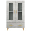 skab 70x31x115 cm konstrueret træ betongrå