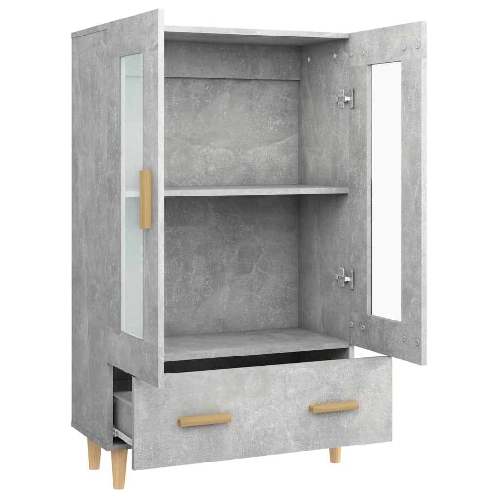 skab 70x31x115 cm konstrueret træ betongrå
