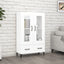 skab 70x31x115 cm konstrueret træ hvid