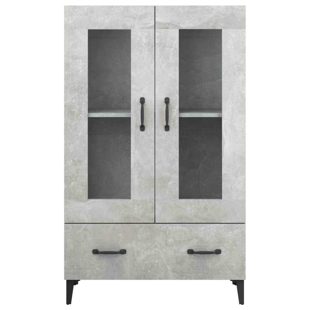 skab 70x31x115 cm konstrueret træ betongrå