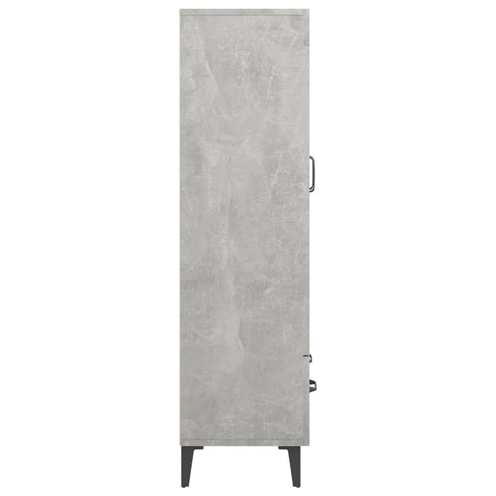 skab 70x31x115 cm konstrueret træ betongrå
