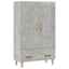 skab 70x31x115 cm konstrueret træ betongrå