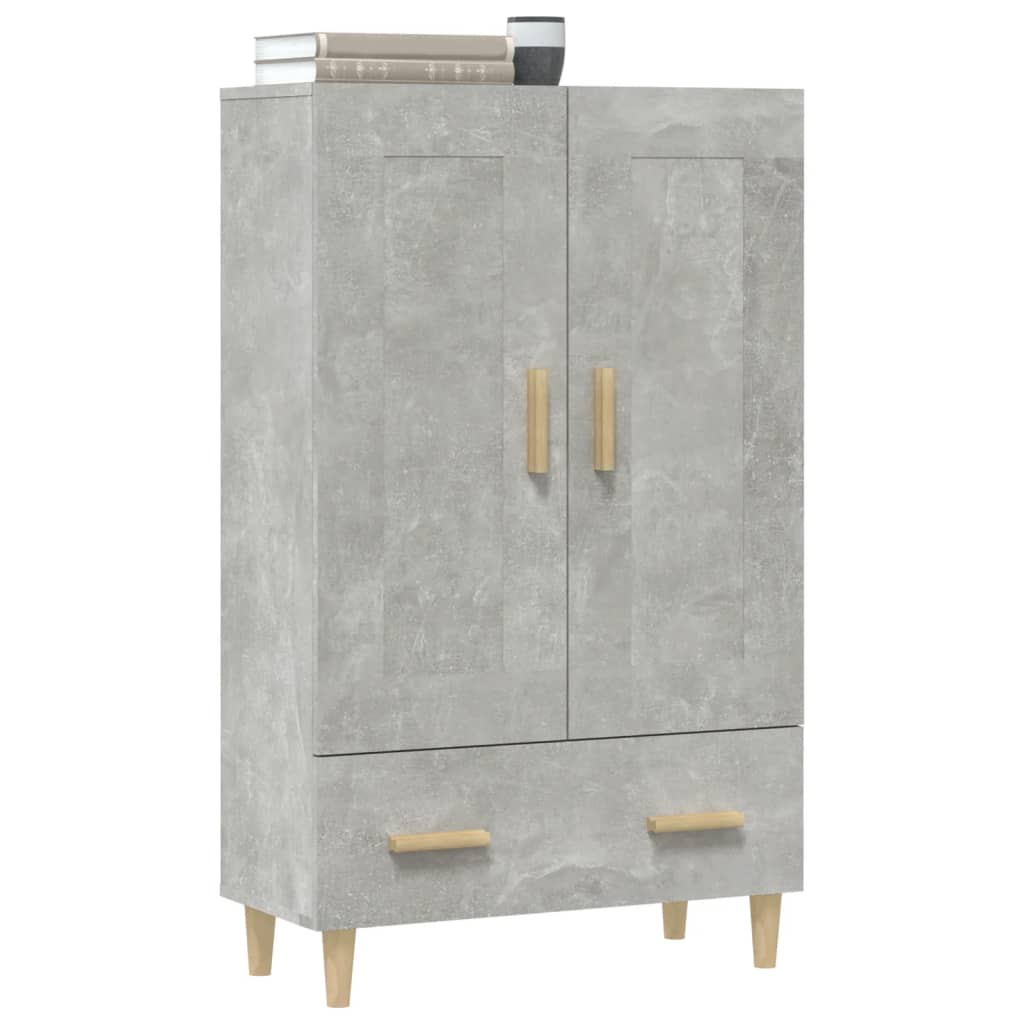 skab 70x31x115 cm konstrueret træ betongrå