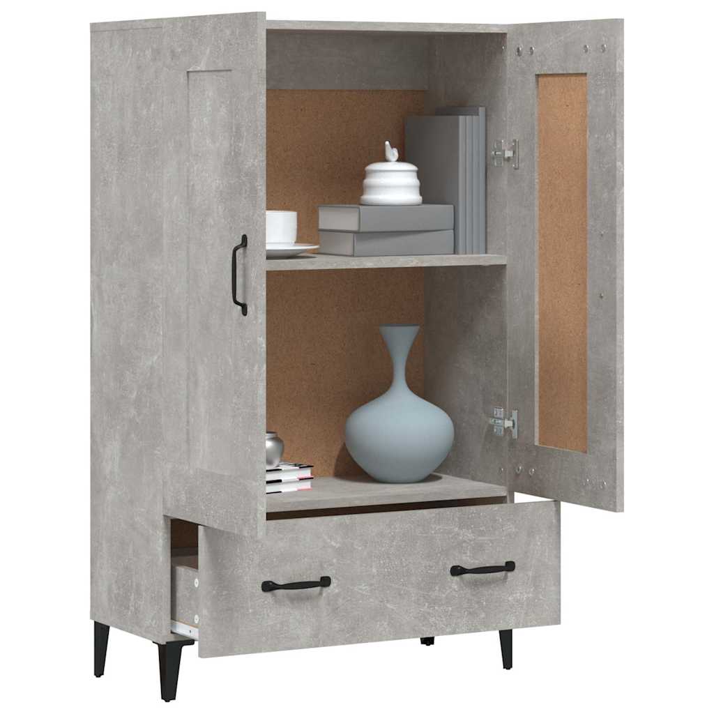 skab 70x31x115 cm konstrueret træ betongrå
