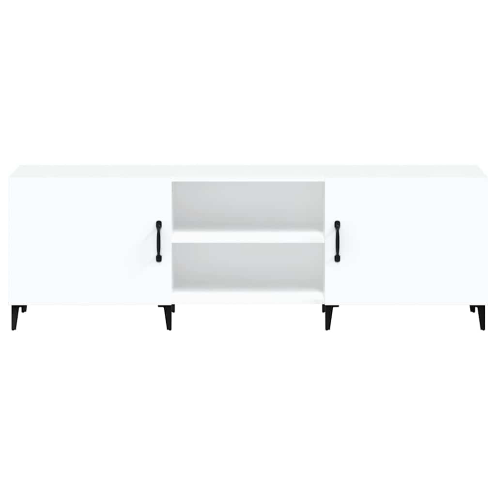 tv-bord 150x30x50 cm konstrueret træ hvid