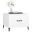 sofabord med metalben 50x50x40 cm hvid