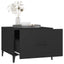 sofabord med metalben 2 stk. 50x50x40 cm sort