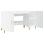 skrivebord 140x50x75 cm konstrueret træ hvid