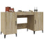 skrivebord 140x50x75 cm konstrueret træ sonoma-eg
