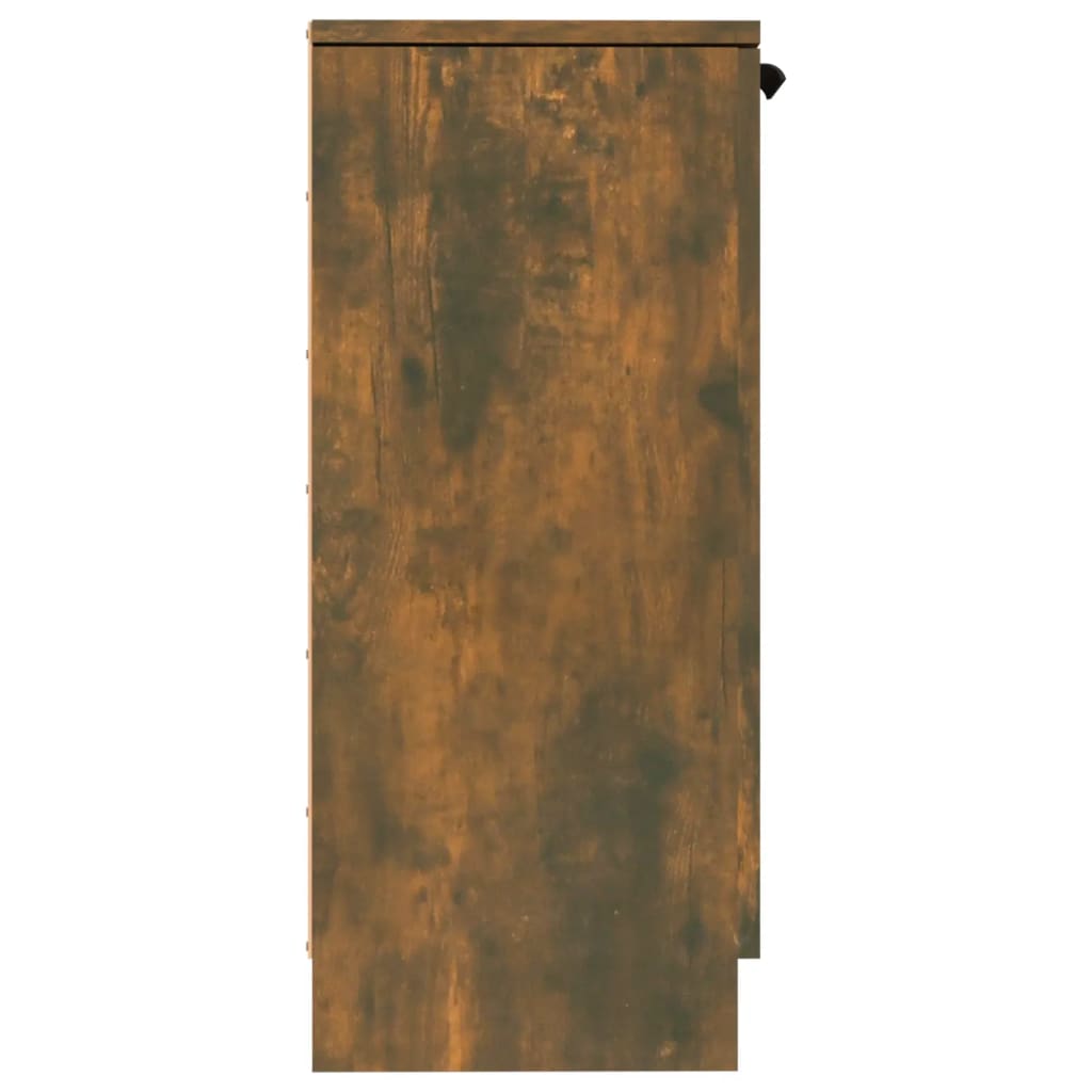 skænk 30x30x70 cm konstrueret træ røget egetræsfarve