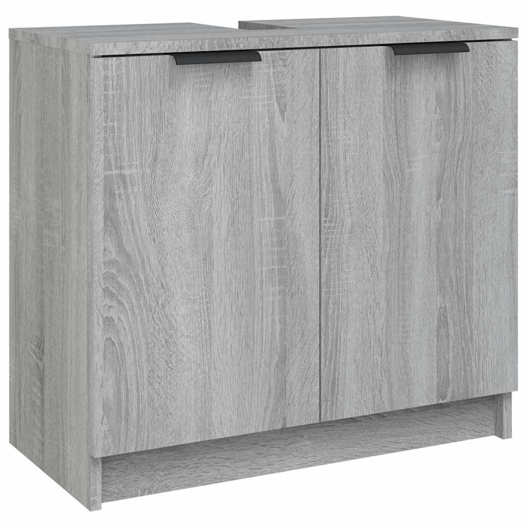 badeværelsesskab 64,5x33,5x59 cm konstrueret træ grå sonoma-eg