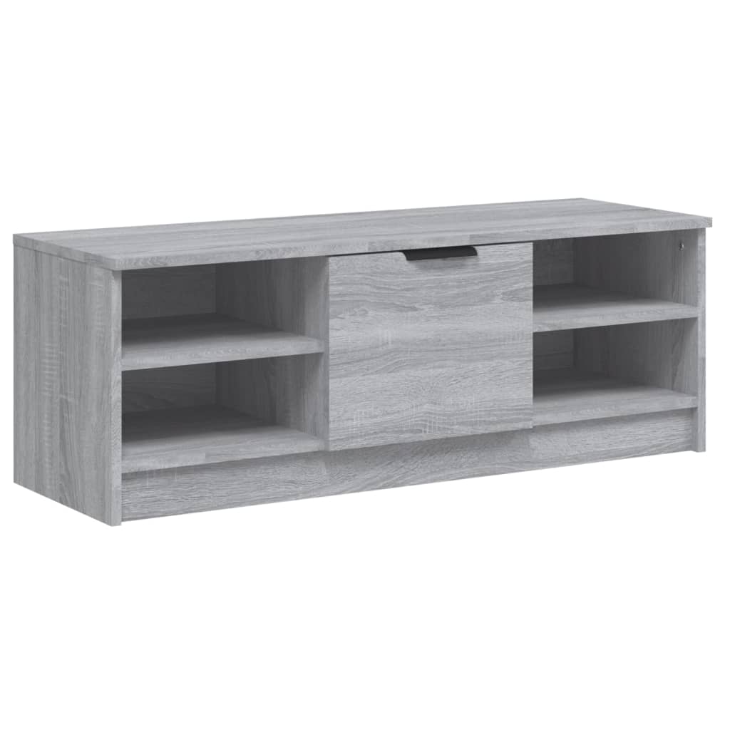 tv-bord 102x35,5x36,5 cm konstrueret træ grå sonoma-eg