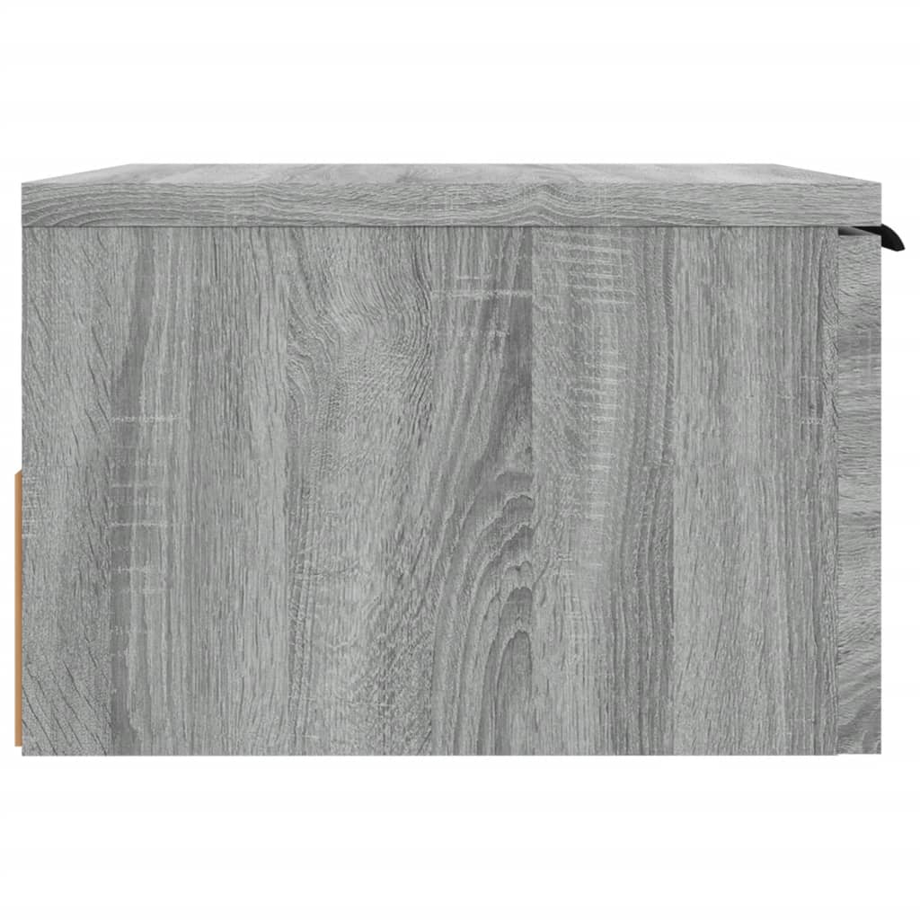 væghængte sengeborde 2 stk. 34x30x20 cm grå sonoma-eg