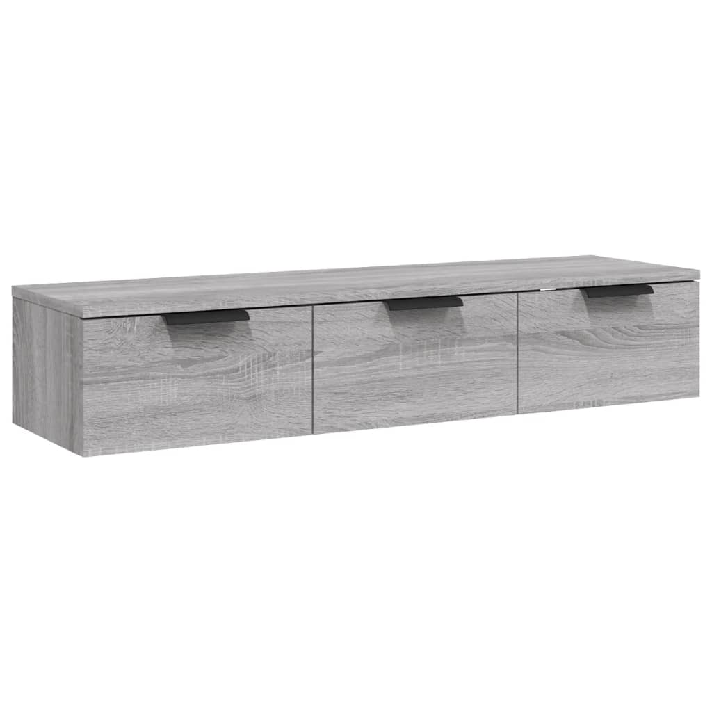 vægskab 102x30x20 cm konstrueret træ grå sonoma-eg