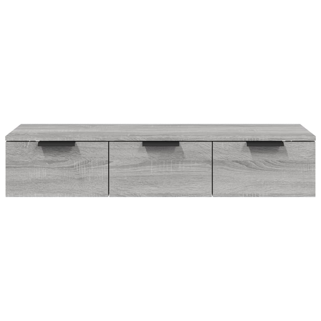 vægskab 102x30x20 cm konstrueret træ grå sonoma-eg