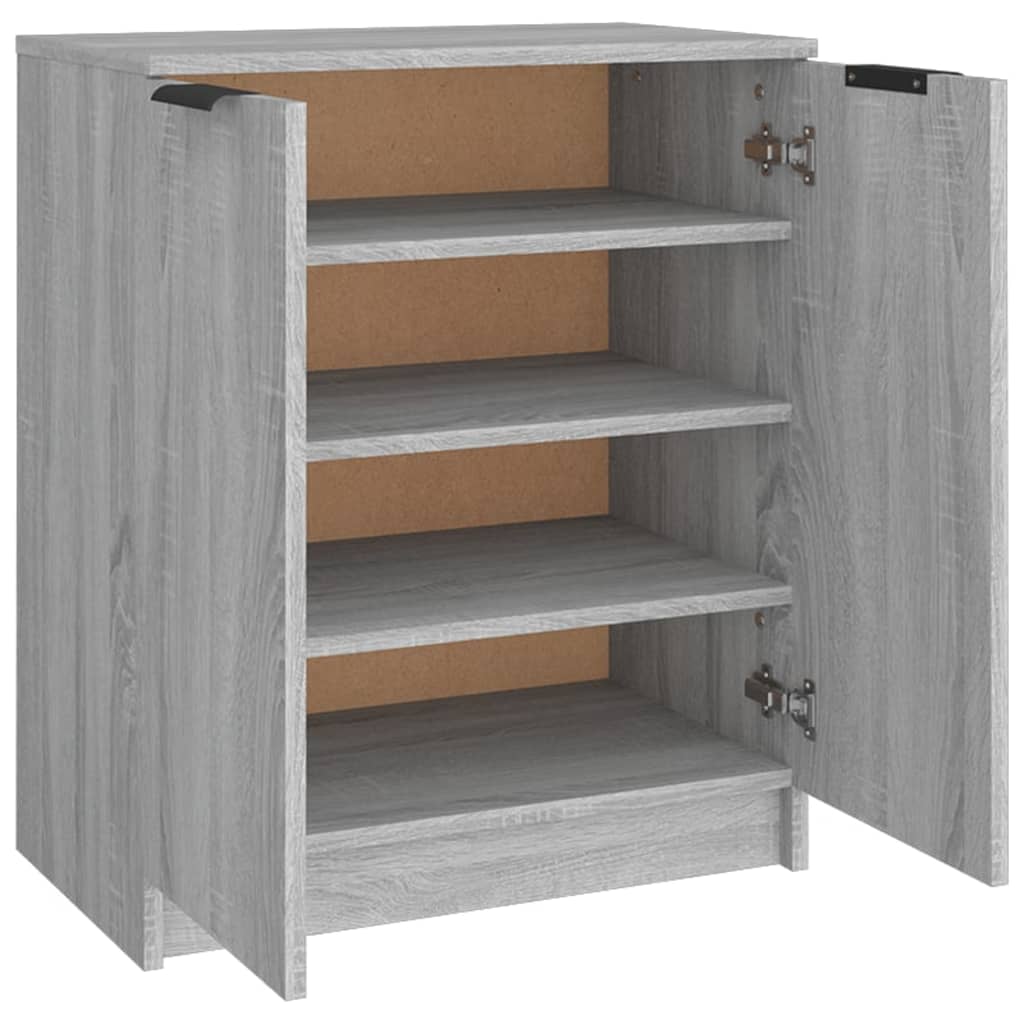 skoskab 59x35x70 cm konstrueret træ grå sonoma-eg