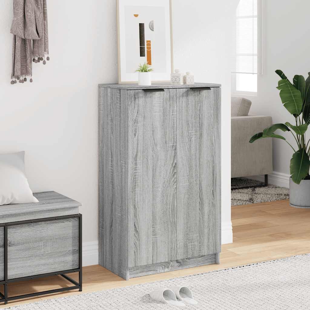 skoskab 59x35x100 cm konstrueret træ grå sonoma-eg