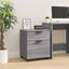 arkivskab med hjul 45x38x54 cm konstrueret træ grå sonoma-eg