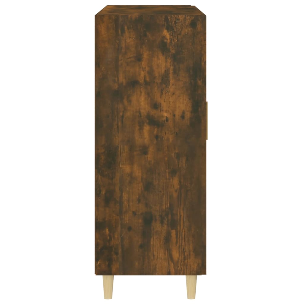 skænk 69,5x34x90 cm konstrueret træ røget egetræsfarve