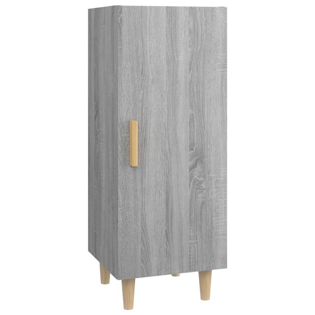 skænk 34,5x34x90 cm konstrueret træ grå sonoma-eg
