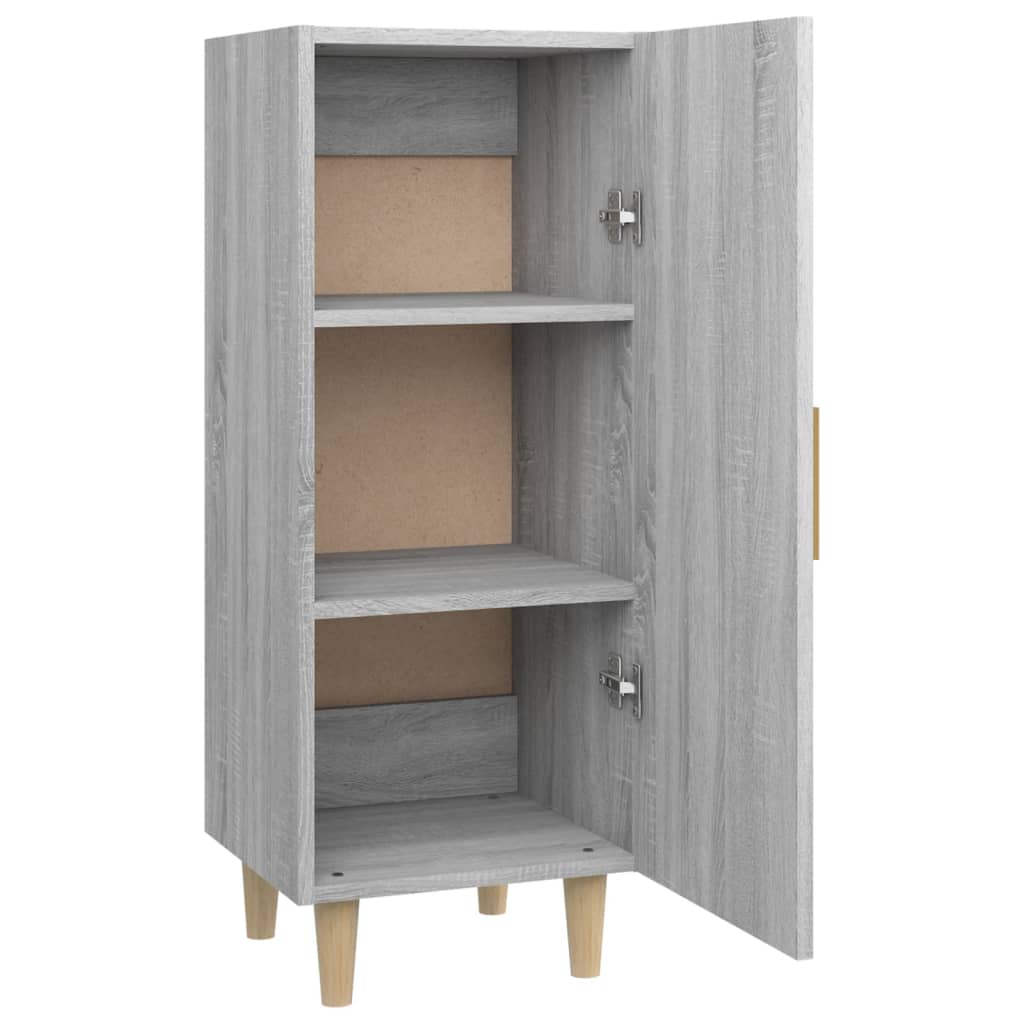 skænk 34,5x34x90 cm konstrueret træ grå sonoma-eg