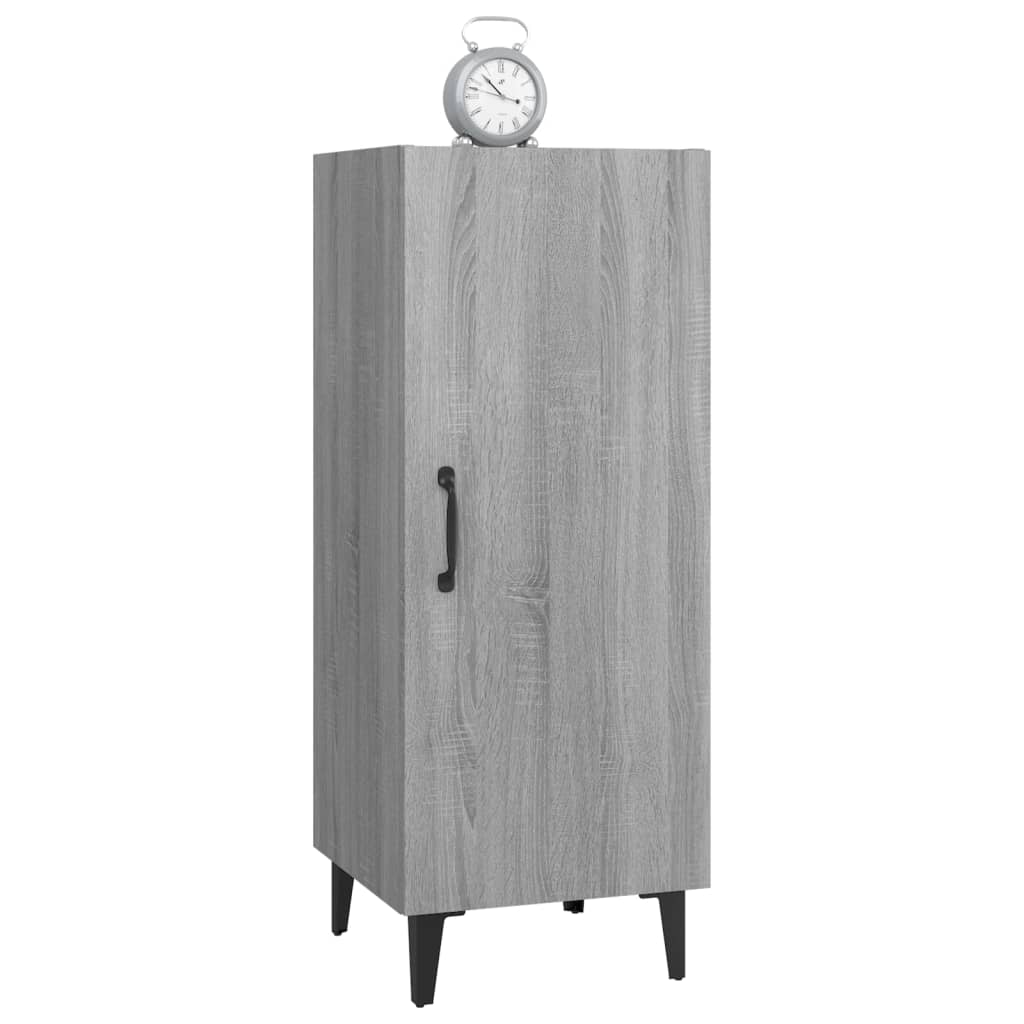 skænk 34,5x34x90 cm konstrueret træ grå sonoma-eg