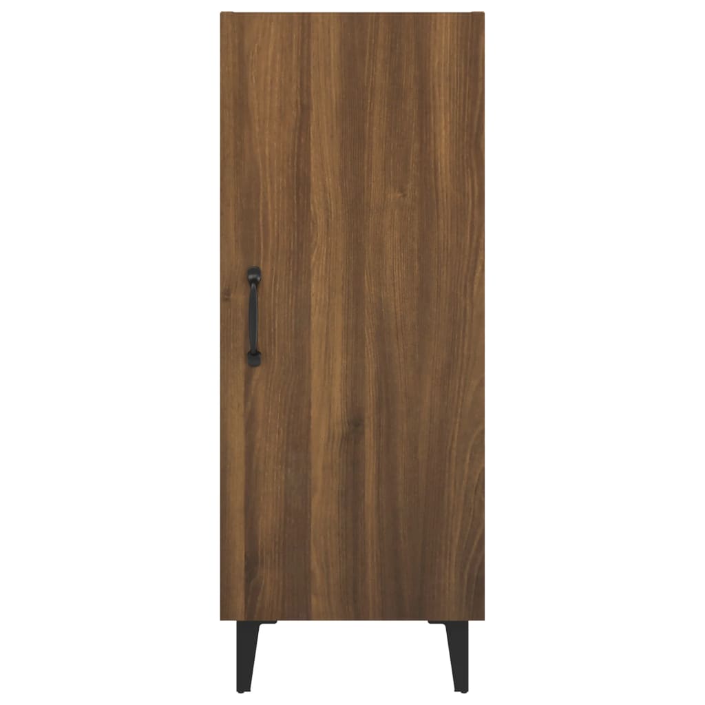 skænk 34,5x34x90 cm konstrueret træ brun egetræsfarve