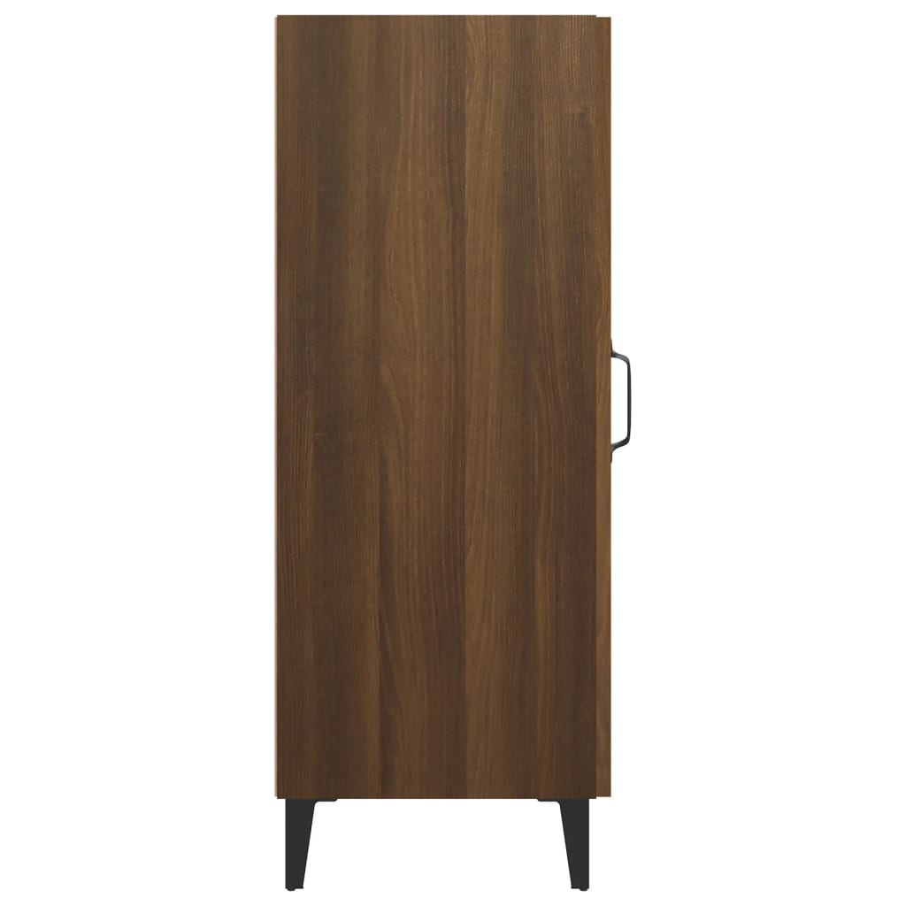 skænk 34,5x34x90 cm konstrueret træ brun egetræsfarve