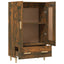 skab 70x31x115 cm konstrueret træ røget egetræsfarve