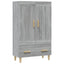 skab 70x31x115 cm konstrueret træ grå sonoma-eg