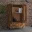 skab 70x31x115 cm konstrueret træ røget egetræsfarve
