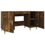 skrivebord 140x50x75 cm konstrueret træ røget egetræsfarve