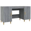 skrivebord 140x50x75 cm konstrueret træ grå sonoma-eg