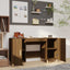 skrivebord 140x50x75 cm konstrueret træ brun egetræsfarve