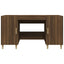 skrivebord 140x50x75 cm konstrueret træ brun egetræsfarve