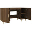 skrivebord 140x50x75 cm konstrueret træ brun egetræsfarve