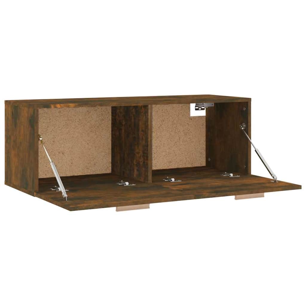 vægskab 100x36,5x35 cm konstrueret træ røget sonoma-eg