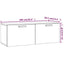 vægskab 100x36,5x35 cm konstrueret træ røget sonoma-eg