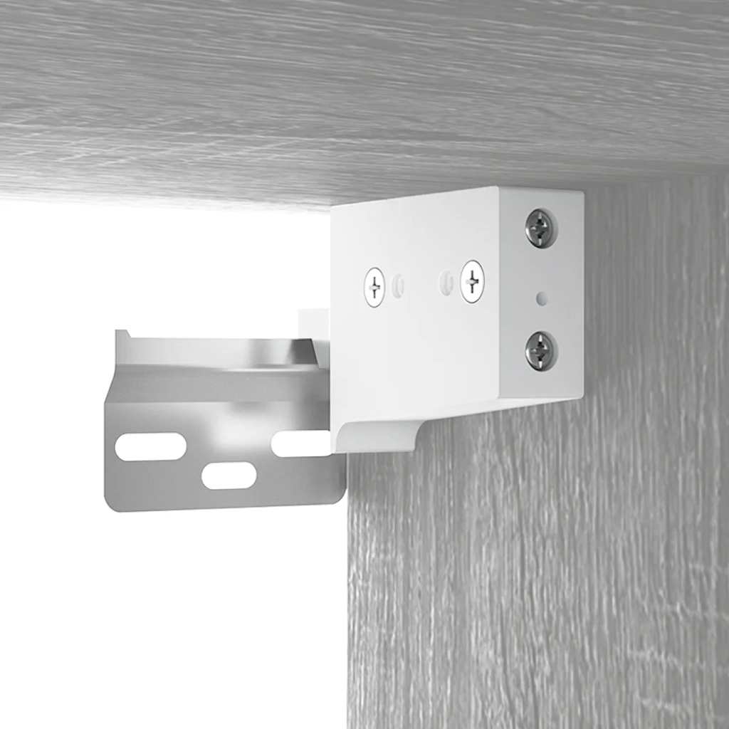 spejlskab med LED-lys 76x15x55 cm grå sonoma-eg