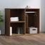skab 80x40x65 cm konstrueret træ brun egetræ