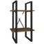 bogreol m. 2 hylder 40x30x70 cm konstrueret træ brun egetræ