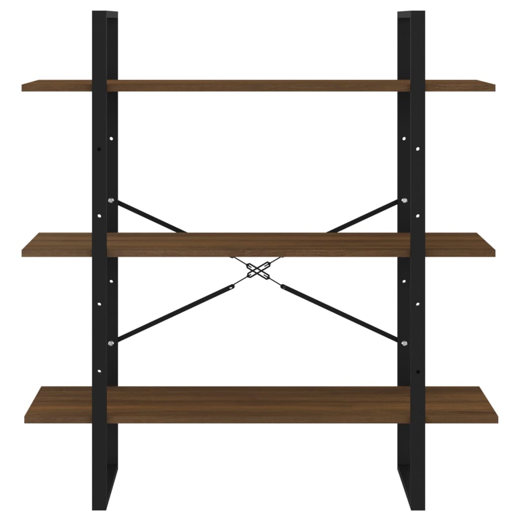 bogreol 100x30x105 cm konstrueret træ sonoma-eg