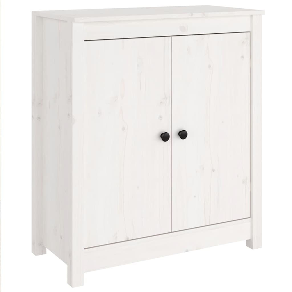 skænke 2 stk. 70x35x80 cm massivt fyrretræ hvid