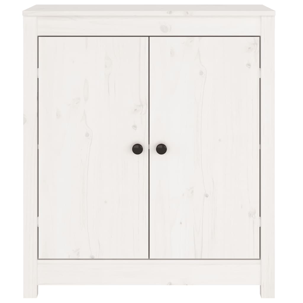 skænke 2 stk. 70x35x80 cm massivt fyrretræ hvid